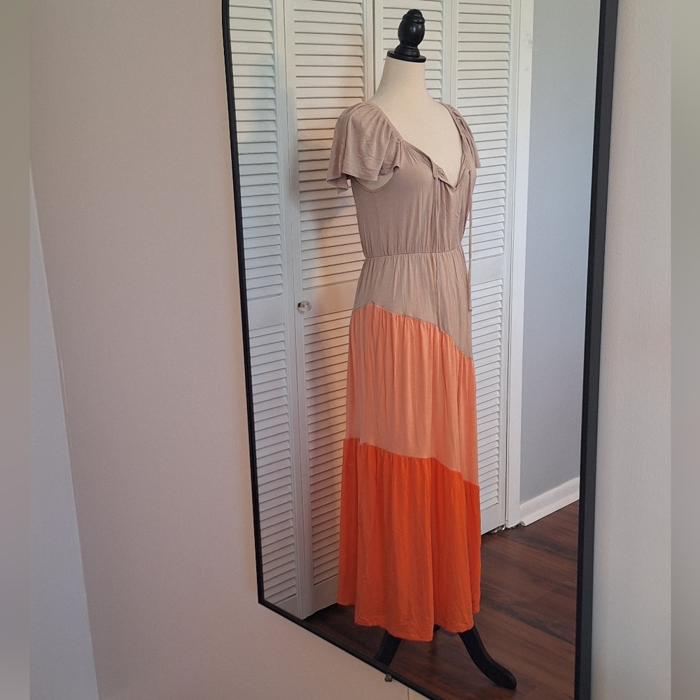 Cloth & Portrait Colorblock Maxi Dress Medium *box 2 - Picture 2 of 5